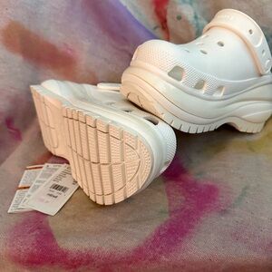 -Own Your Pair of White Mega Crush Crocs Today!  Size 8 women’s/unisex
